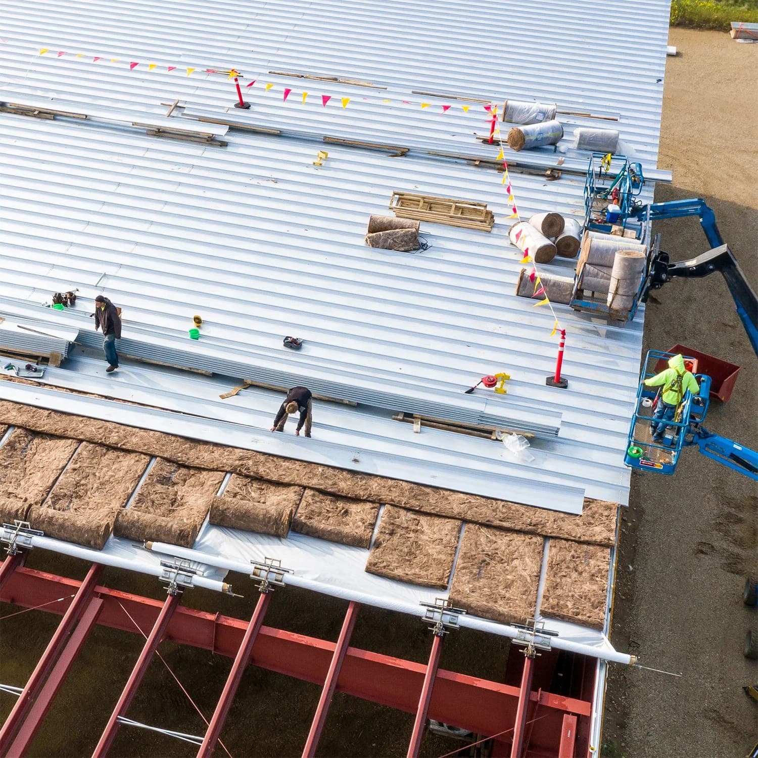 Skyline Construction & Homes commercial roofing project showing professional installation on business building in Northern Virginia
